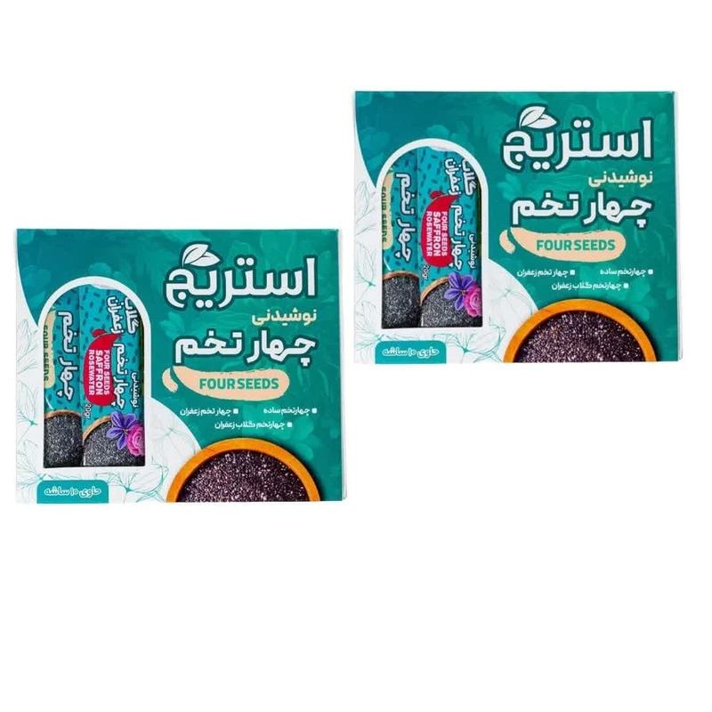 نوشیدنی چهارتخم و شکر سه طعم استریج  - 250 گرم بسته 2 عددی