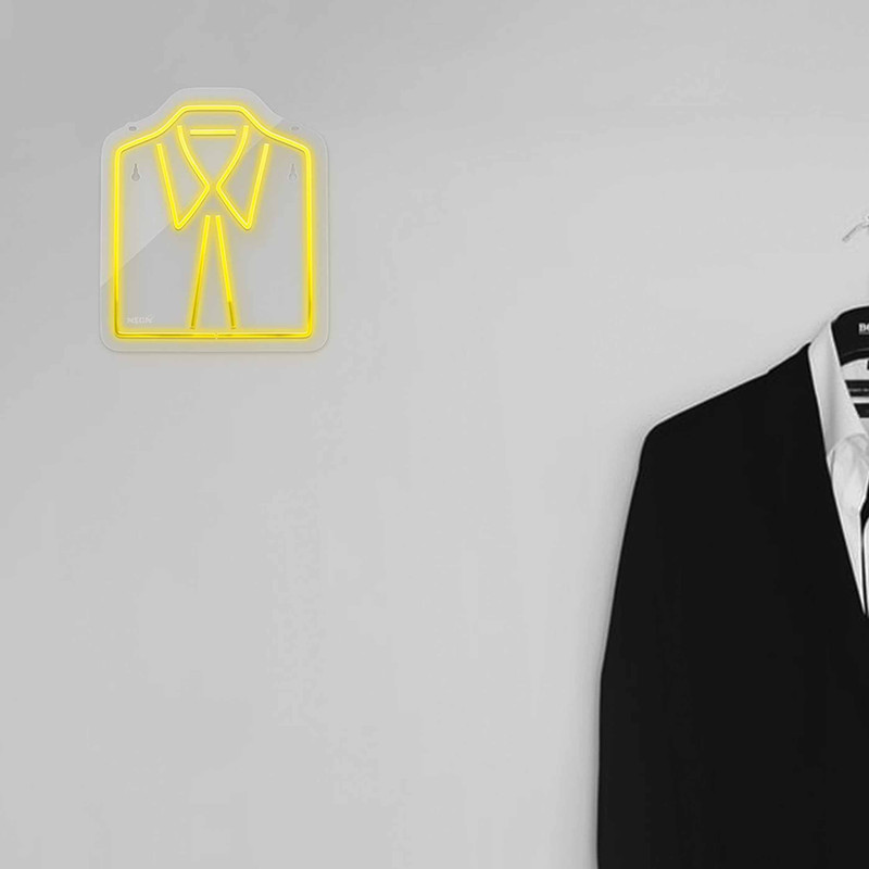 چراغ دیواری نئون دیزاین طرح Men-Clothes_YL