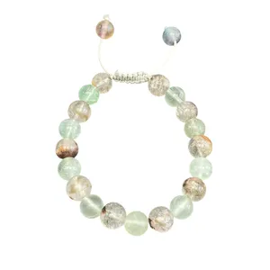 دستبند سنگی مدل کوارتز و فلوریت