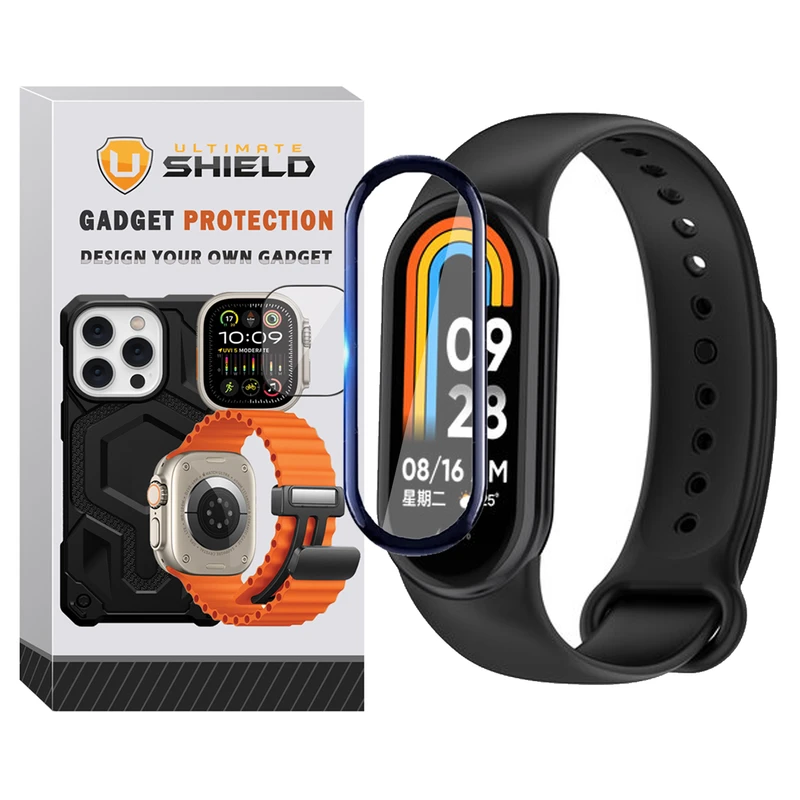 بند آلتیمیت شیلد مدل MiSecure Band مناسب برای ساعت هوشمند شیائومی Mi Band 8 به همراه محافظ صفحه نمایش