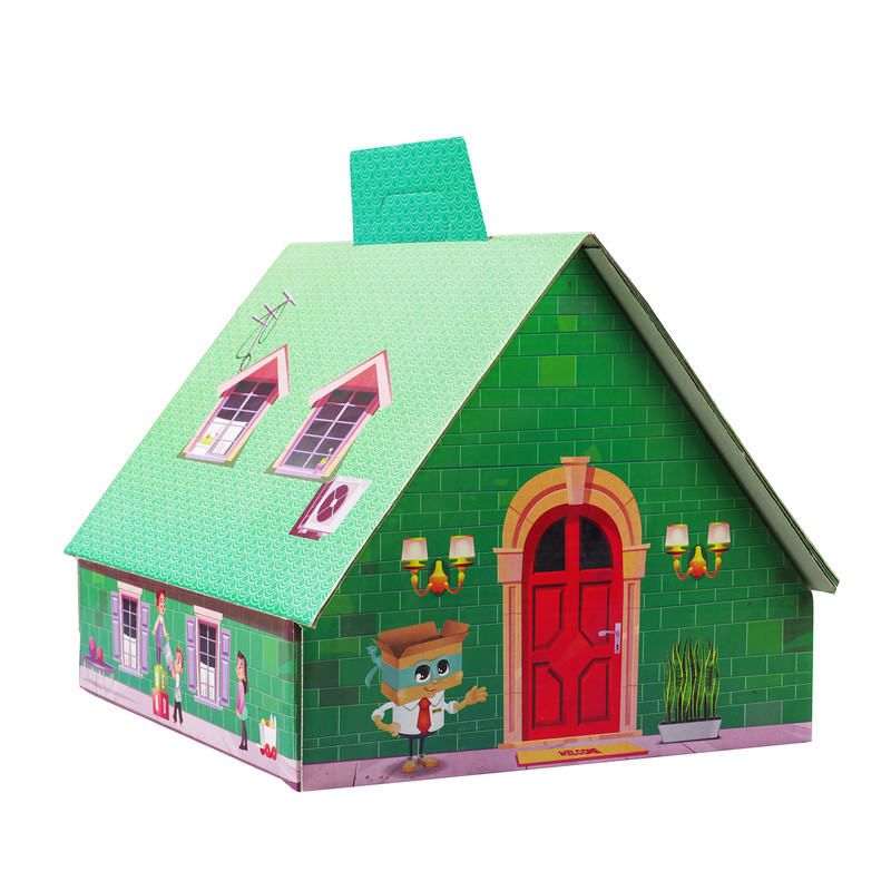 ساک هدیه مدل کلبه سه بعدی بسته 4 عددی