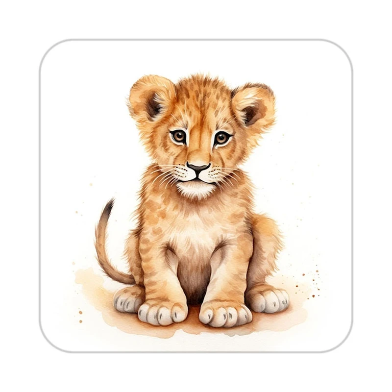 زیر لیوانی کاکتی طرح شیر مدل mp24278