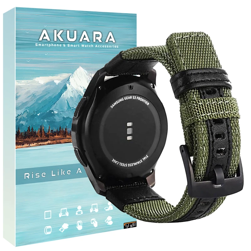 بند آکوآرا مدل Military KNVS AK مناسب برای ساعت هوشمند ناتینگ CMF Watch Pro / CMF Watch Pro 2 / CMF Watch Pro 3 22mm