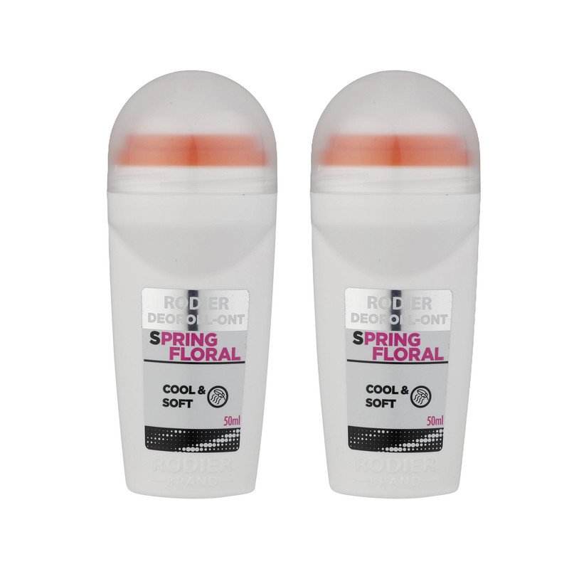 رول ضد تعریق رودیر مدل Spring Floral Cool & Soft حجم 50 میلی لیتر مجموعه 2 عددی