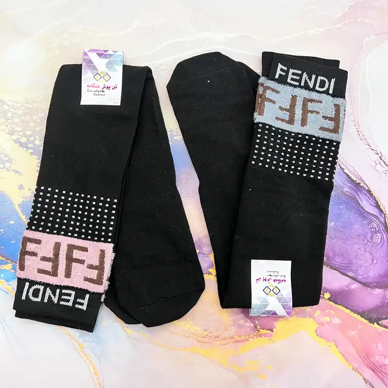 جوراب زنانه تن پوش هنگامه مدل بالا زانو بوکله بسته 2 عددی