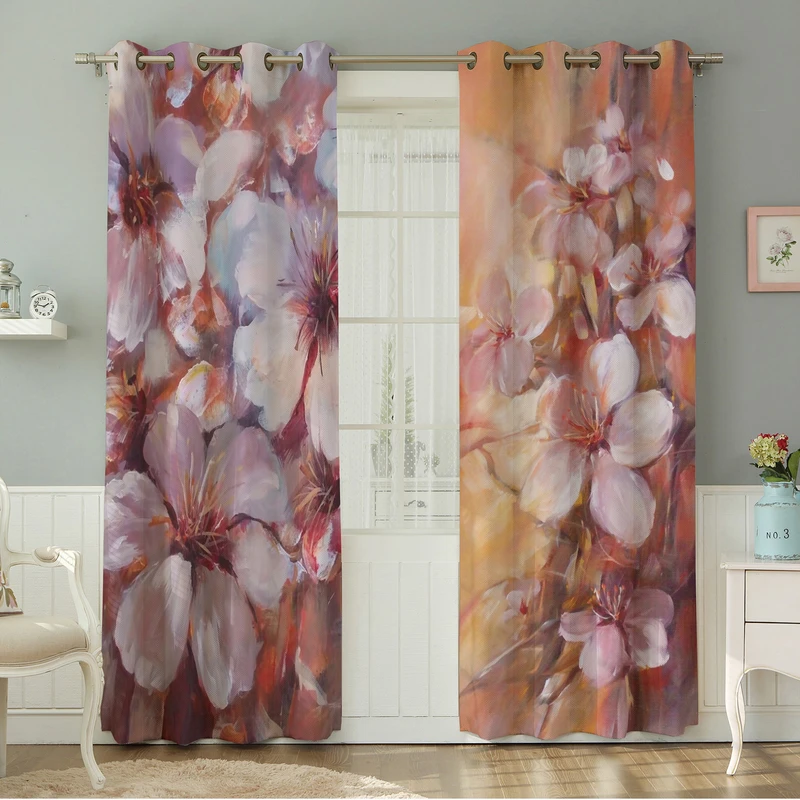 پرده نیروانا طرح گل  مدل مخمل کد  4664سایز 140×280 سانتی متر