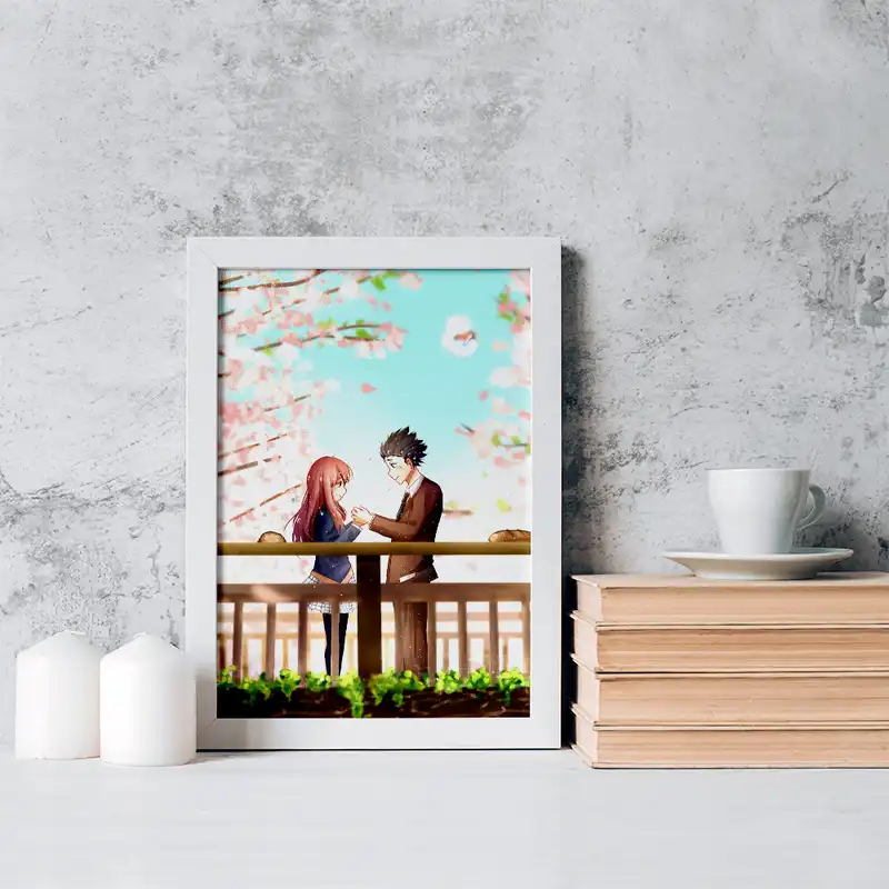 تابلو خندالو مدل شوکو نیشیمیا و شویا ایشیدا انیمه سایلنت ویس کد 15838