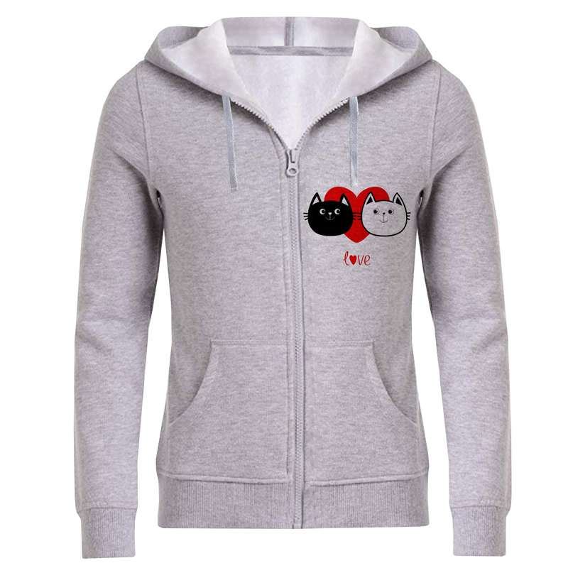 سویشرت زنانه مدل گربه قلب F185