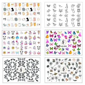 برچسب لنز ناخن مدل w 6.2 مجموعه 6 عددی