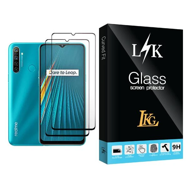 محافظ صفحه نمایش ال کا جی مدل LK Glass MIX002 مناسب برای گوشی موبایل ریلمی 5i بسته دو عددی