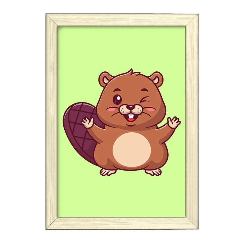 تابلو خندالو طرح حیوانات بامزه سمور کد 29713