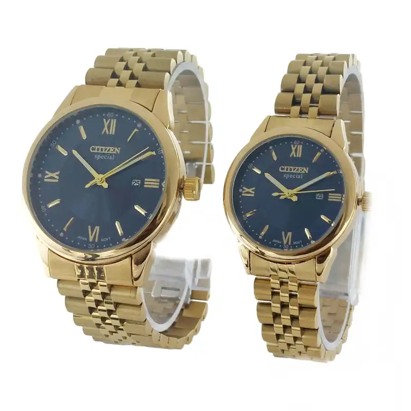 ست ساعت مچی عقربه ای زنانه و مردانه مدل کلاسیک Cit.tak