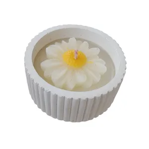 شمع دست ساز مدل بابونه مراکشی