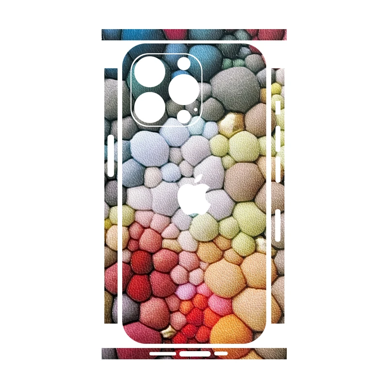 برچسب پوششی ریمکس مدل Leth طرح سنگ رنگی مناسب برای گوشی موبایل اپل iPhone 13 Pro
