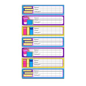 برچسب مدل نام و نام خانوادگی طرح BOOK کد 00