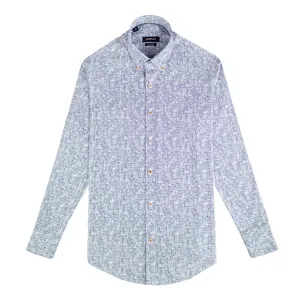 پیراهن آستین بلند مردانه کروم مدل طرح دار پشمی 2220114