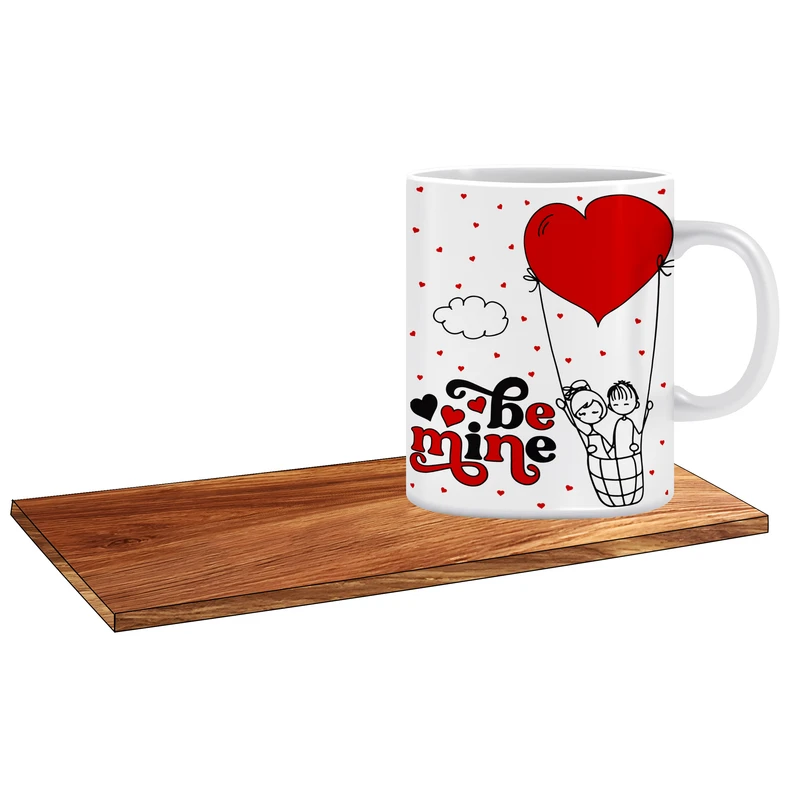 ماگ ال ایکس پی طرح کادوی عاشقانه برای همسر کد 321 به همراه زیر لیوانی