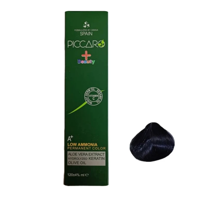 رنگ مو پیکارو مدل پلاس بیوتی شماره 1.11 حجم 124 میلی لیتر رنگ مشکی پرکلاغی