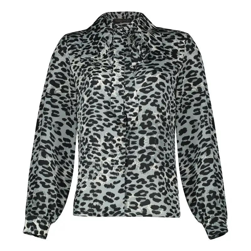 ست شومیز و دستمال گردن زنانه برنس مدل آیرین رنگ آبی