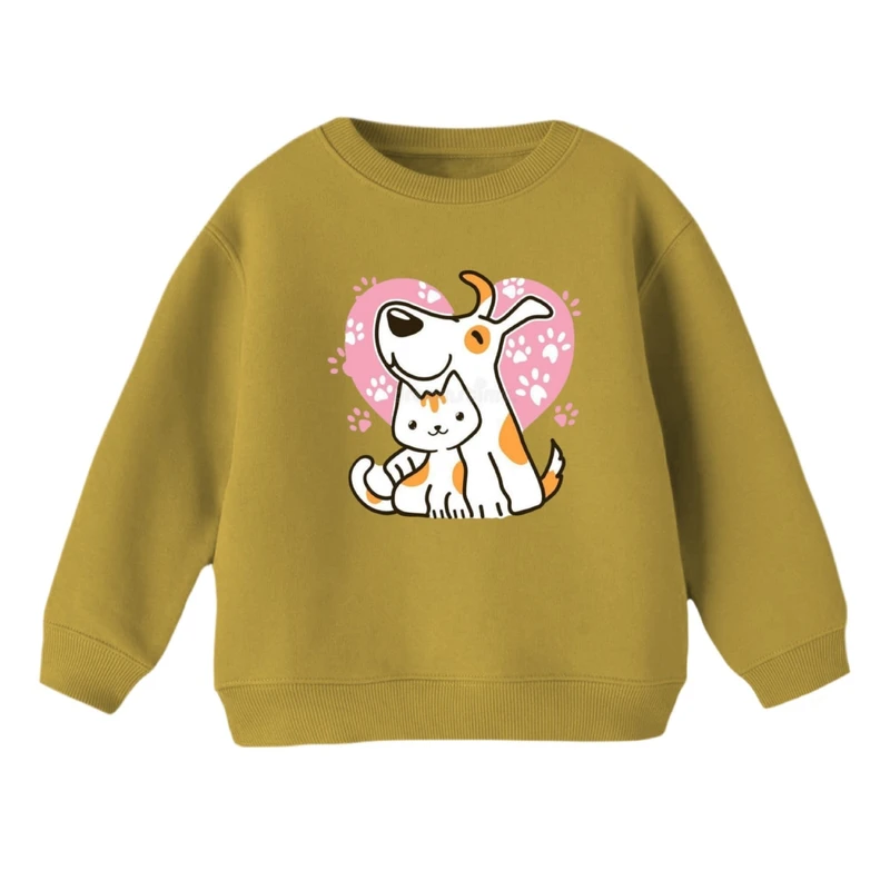 سویشرت بچگانه مدل سگ و گربه کد 2 