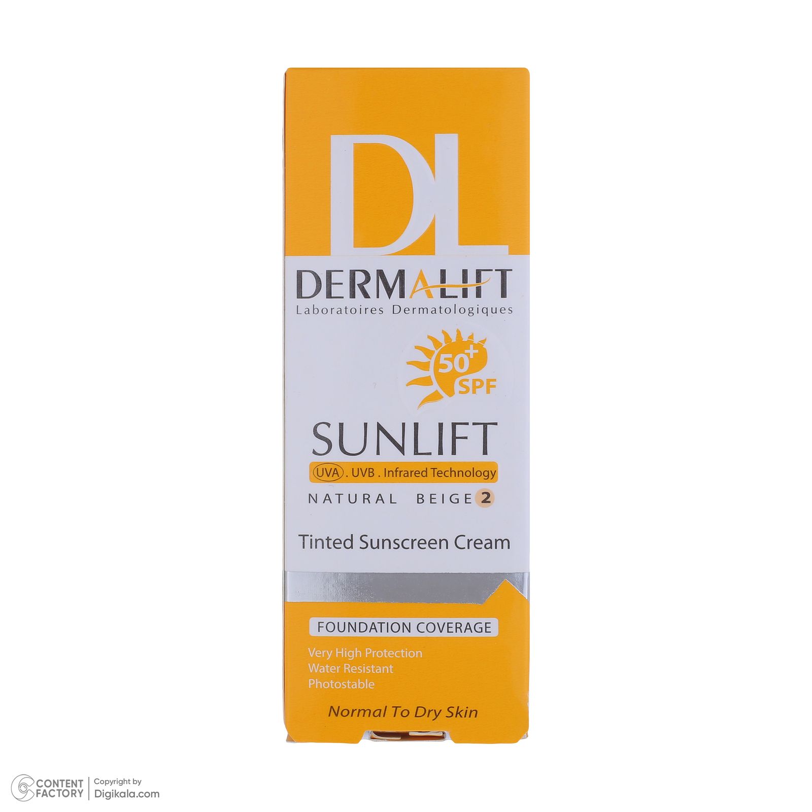 کرم ضدآفتاب درمالیفت مدل SPF50 پوست خشک 2، حجم 40 میلی‌لیتر -  - 6