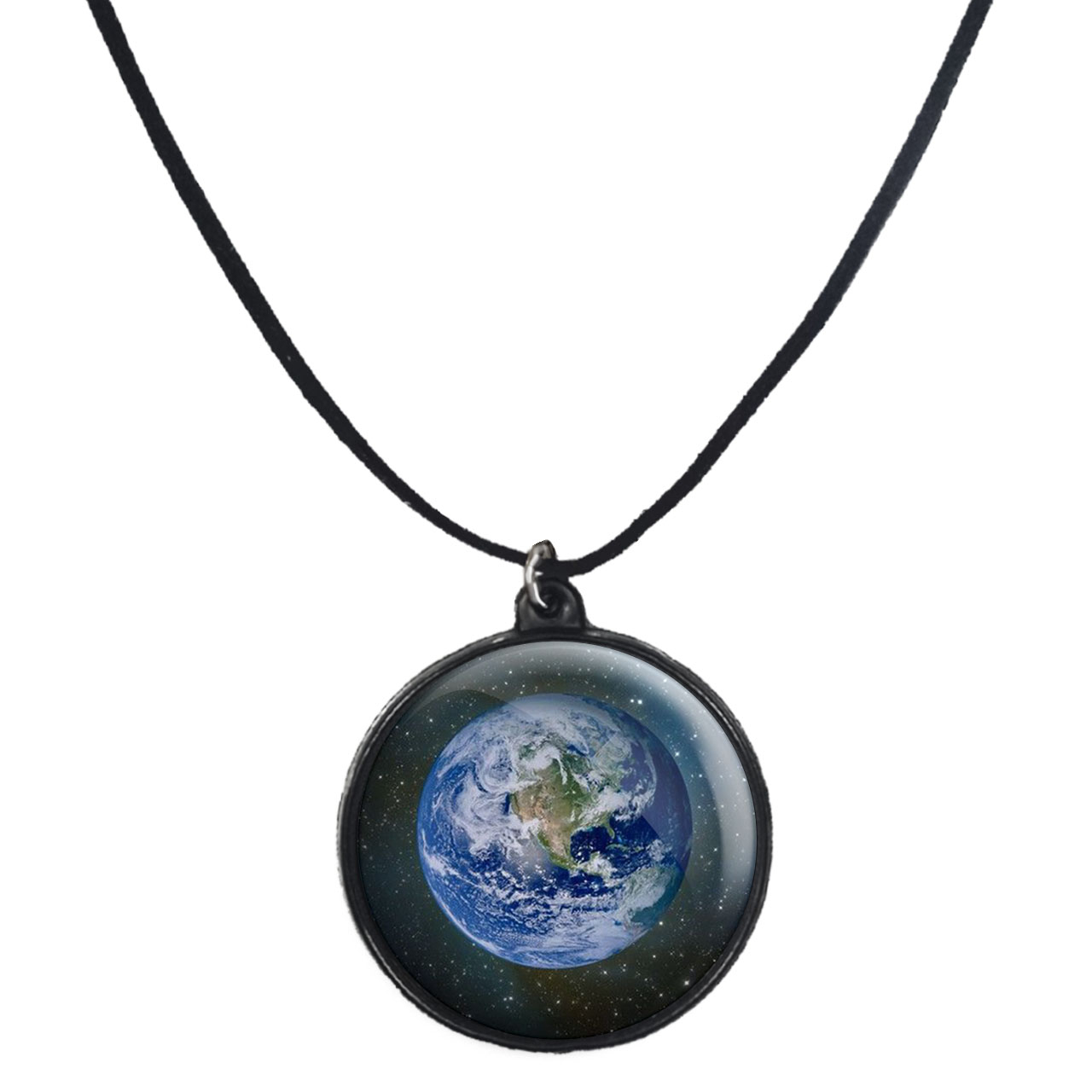 گردنبند پرمانه طرح زمین کد pmb.23509 مدل دو طرفه