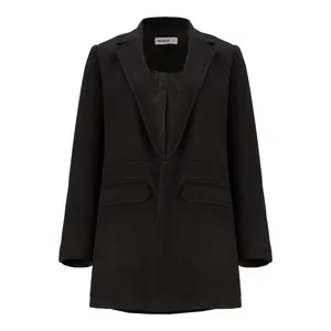 پالتو زنانه سرژه مدل کمر برش دار 230140 رنگ مشکی