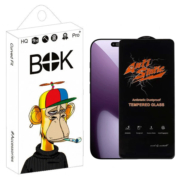 محافظ صفحه نمایش انتی استاتیک بوک مدل Optiva مناسب برای گوشی موبایل اپل Iphone 17 pro
