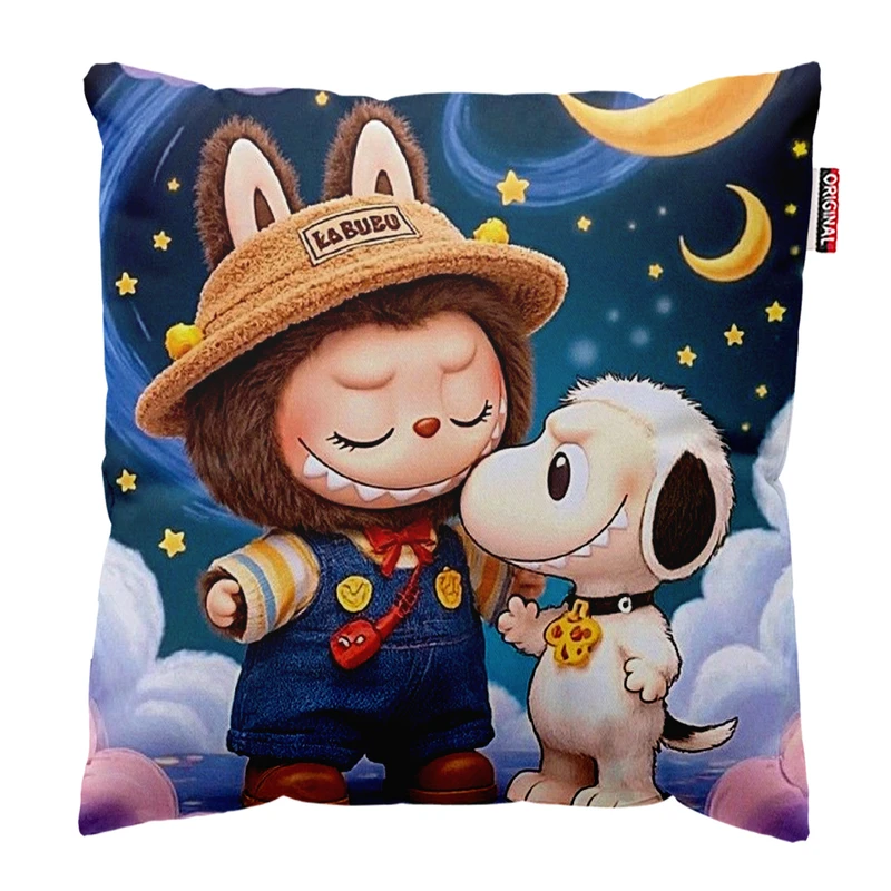 کوسن پاد آفرین مدل عروسک لبوبو کد PK302084 سایز 30*30 سانتی متر