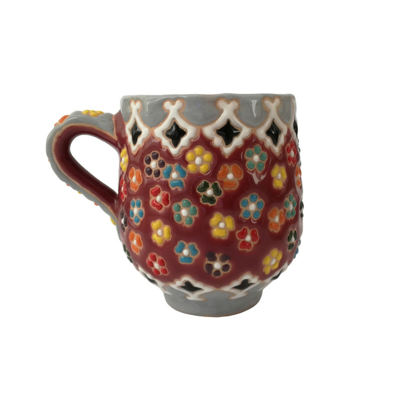 لیوان میناکاری سفالی کد 34