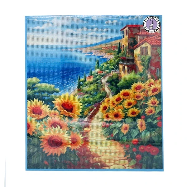 بازی آموزشی باکیدز مدل بوم نقاش الماسی سایز 50*40 طرح گل آفتابگردان