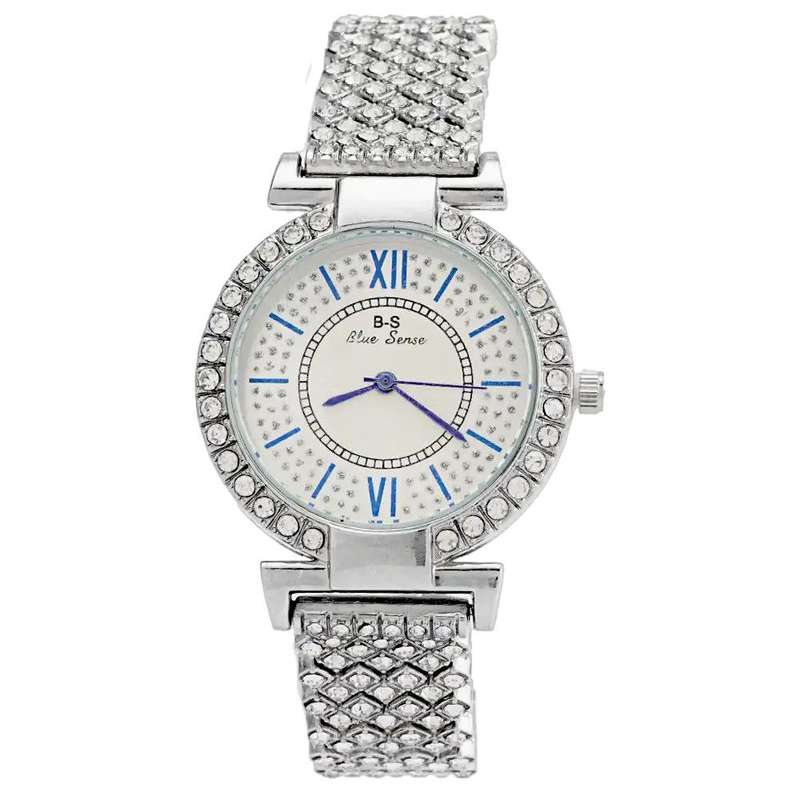 ساعت مچی عقربه ای زنانه مدل فول نگین ساعت مچی عقربه ای زنانه مدل فول نگین