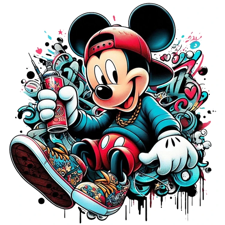 استیکر پارچه و لباس پاد آفرین مدل کارتونی میکی موس کد S2568