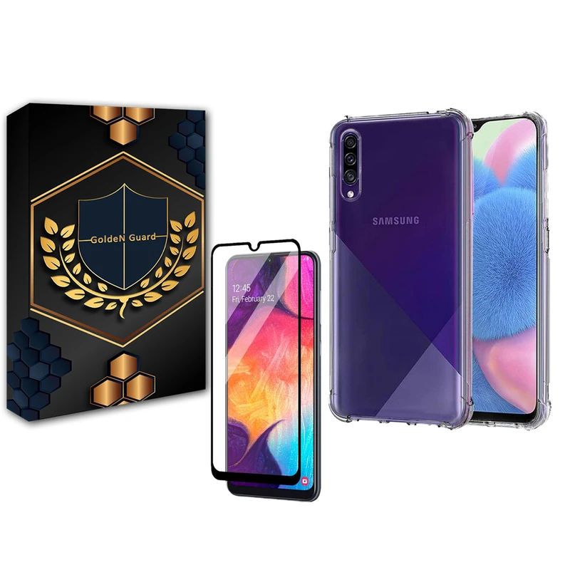 کاور گلدن گارد مدل کپسولی مناسب برای گوشی موبایل سامسونگ Galaxy A50/A30S/A50S به همراه محافظ صفحه نمایش شیشه ای