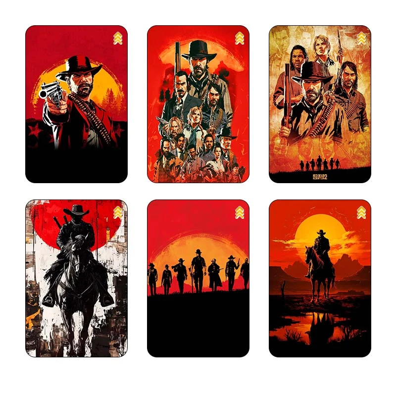 استيکر کارت کارنيکا طرح رد دد Red Dead Redemption کد 61084 مجموعه 6 عددی