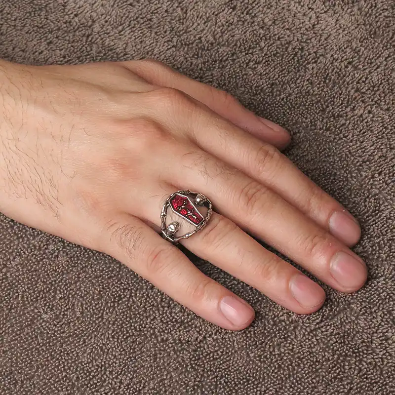 انگشتر مردانه مدل تابوت کد T101