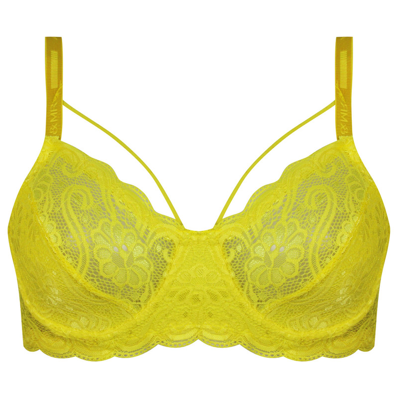 سوتین زنانه ماییلدا مدل فنردار هارنس کد 5045 رنگ زرد