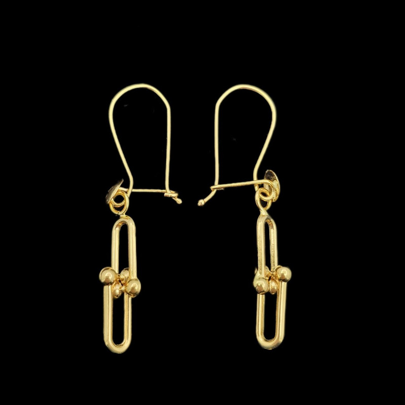 گوشواره طلا کم اجرت 18 عیار زنانه گالری طلا و شمش برلیان مدل تیفانی کد 088