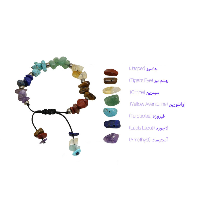 دستبند سنگی مدل هفت سنگ