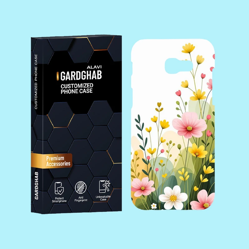 کاور گارد قاب علوی مدل گل مناسب برای گوشی موبایل سامسونگ Galaxy A5 2017 / A520