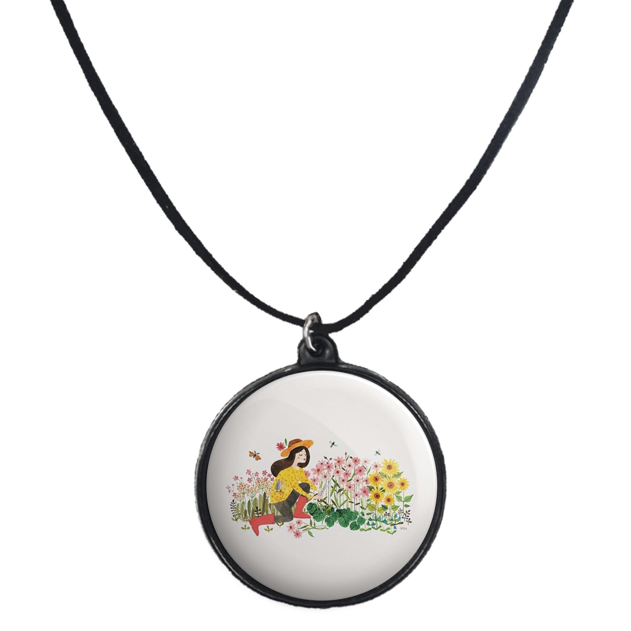 گردنبند پرمانه طرح دخترونه کد pmb.4541 مدل دو طرفه