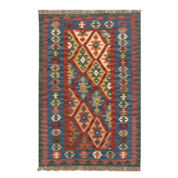 گلیم دستبافت یک متری طرح الوان کد 1258066