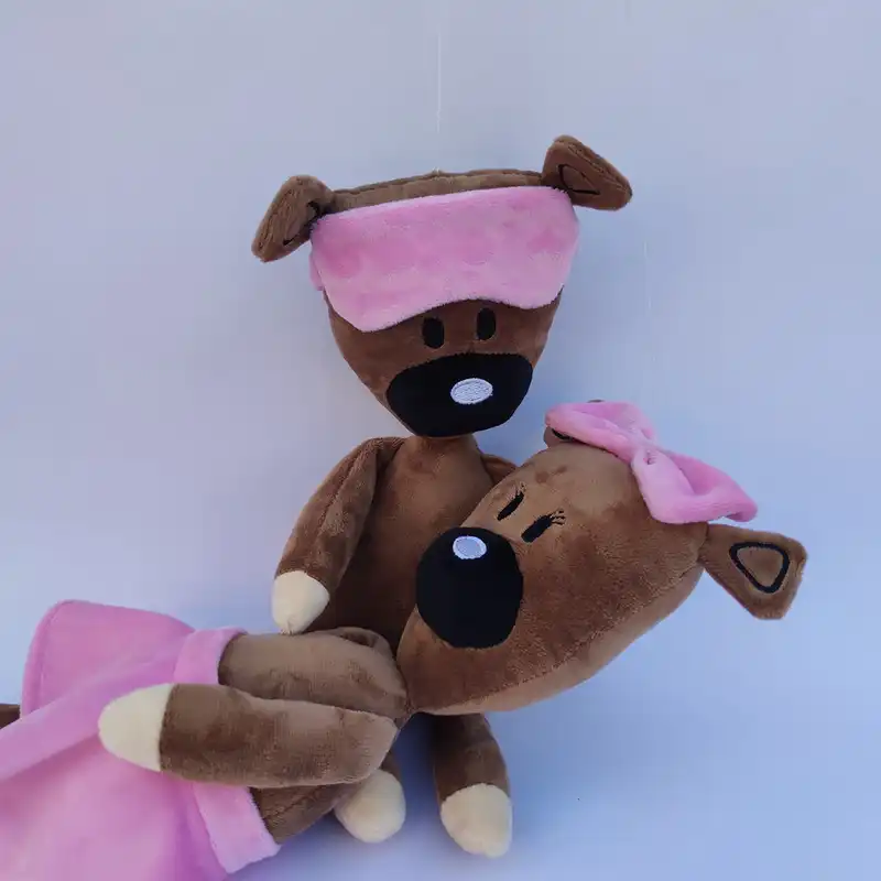 عروسک مدل خرس تدی مستربین ارتفاع 36 سانتی متر مجموعه 2 عددی