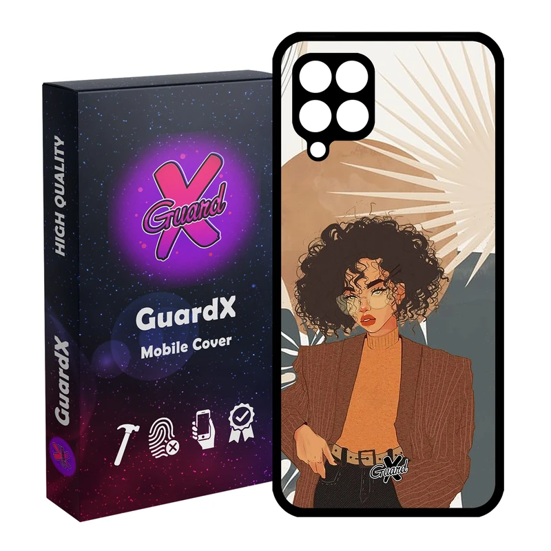 کاور گارد ایکس طرح Girl مدل Glass10369 مناسب برای گوشی موبایل سامسونگ Galaxy A12