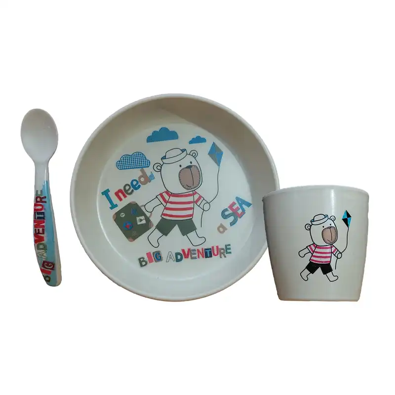 ظرف غذای کودک کوکو بامبو مدل ملوان کوچک مجموعه 4 عددی