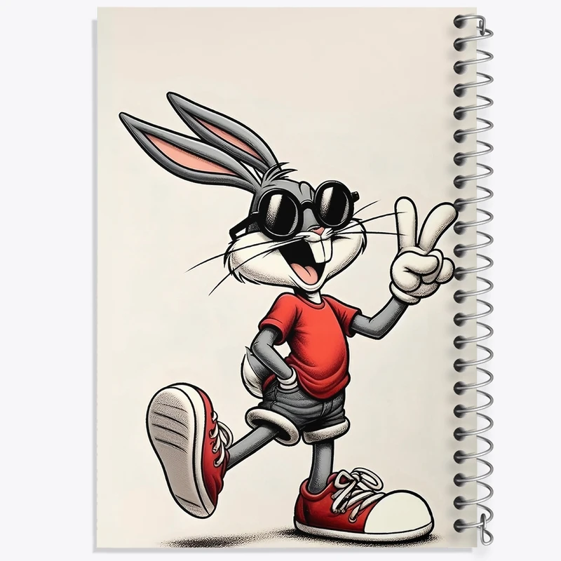 دفتر نقاشی 50 برگ خندالو طرح باگز بانی کد F2112