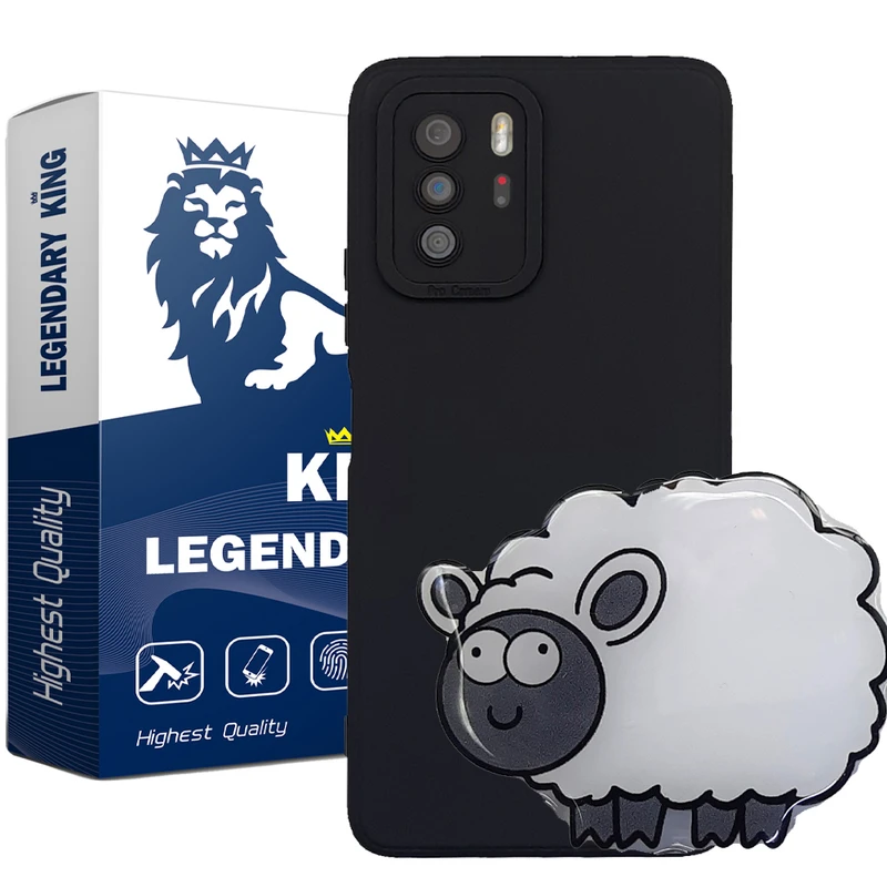 کاور لاین کینگ مدل ببعی مناسب برای گوشی موبایل شیائومی Poco X3 GT به همراه پایه نگهدارنده