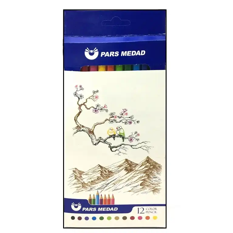 مداد رنگی 12 رنگ پارس مداد کد M12