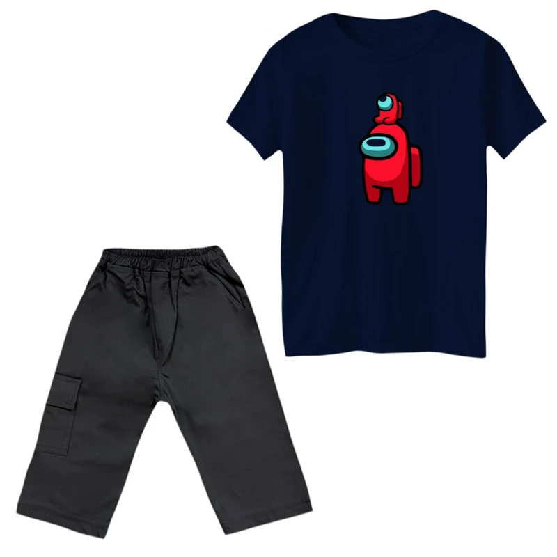 ست تی‌شرت و شلوارک پسرانه مدل امانگ آس