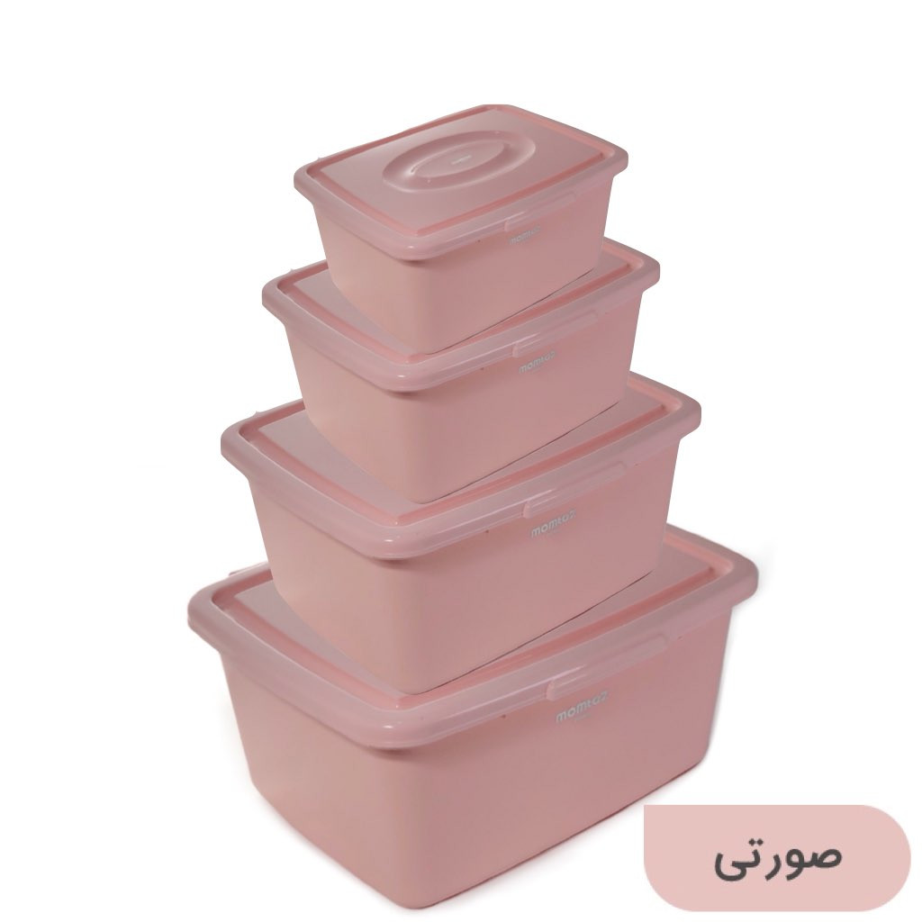 ظرف نان ممتاز پلاستیک مدل 500 مجموعه 4 عددی